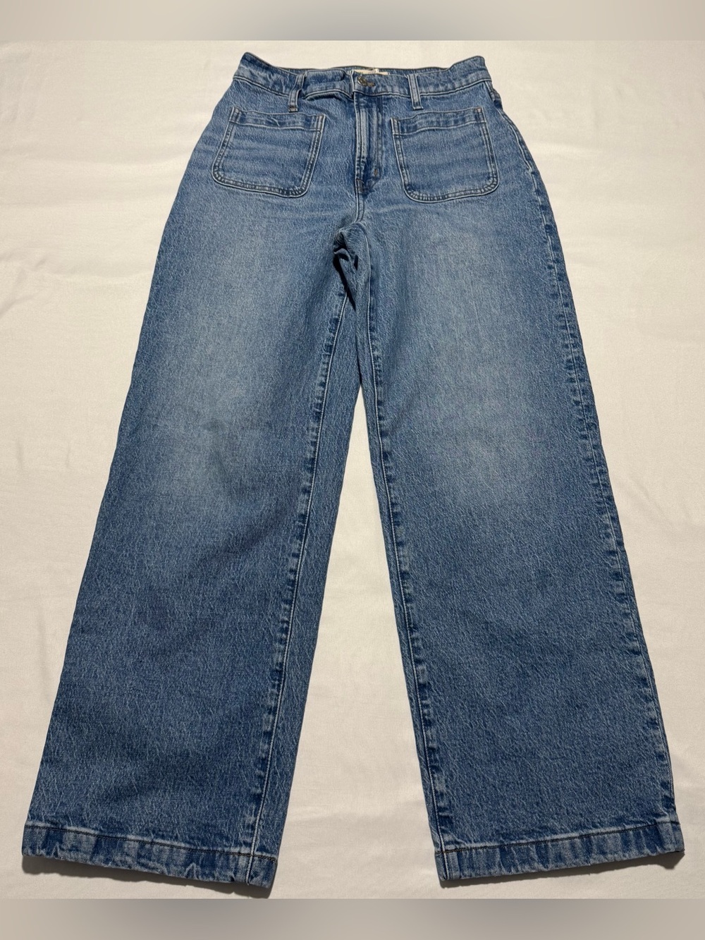 Madewell The Perfect Vintage Wide Leg Jeans Women’s Blue High Rise Denim Sz 27